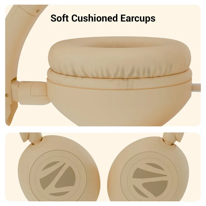 Zebronics Wired Headphone With Mic Zeb Boom Beige view 3